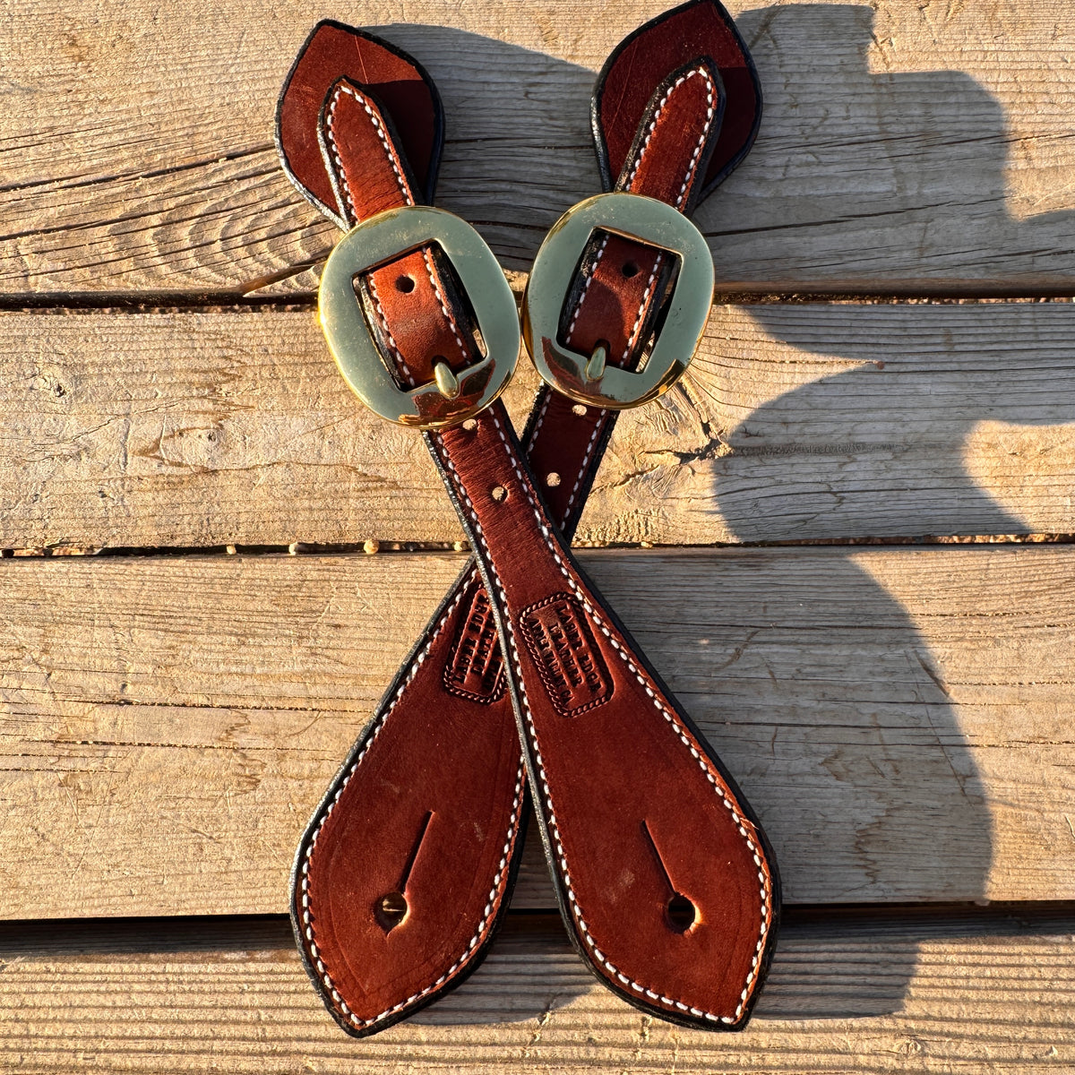Brass Plain Spur Straps