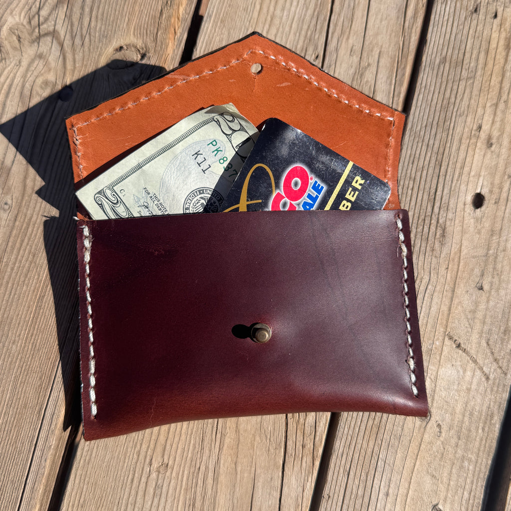 Chrome Tan Card Holder