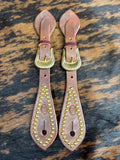 Brass Spotted Spur Straps
