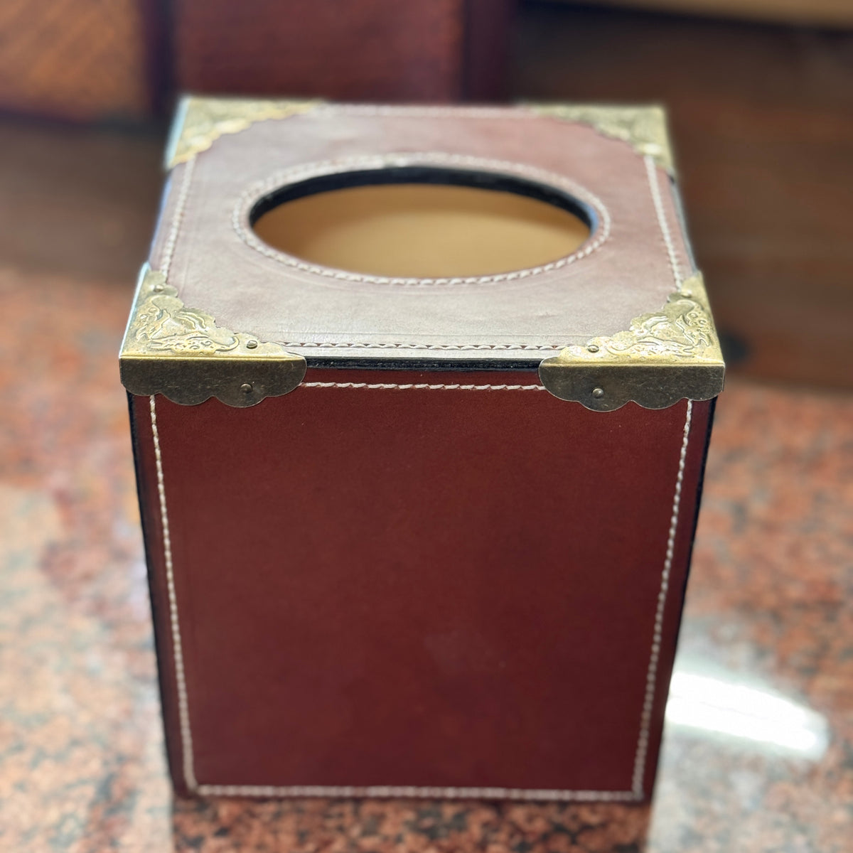 Leather Tissue Box Cover