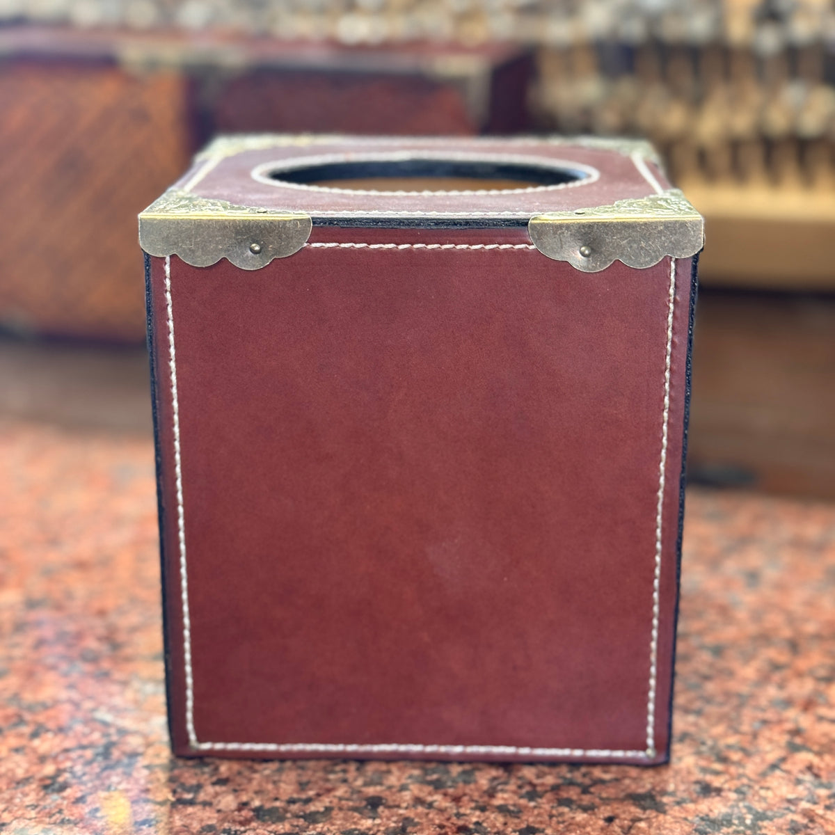 Leather Tissue Box Cover