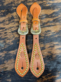 Brass Spotted Spur Straps