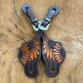 Sunflower Tooled Spur Straps