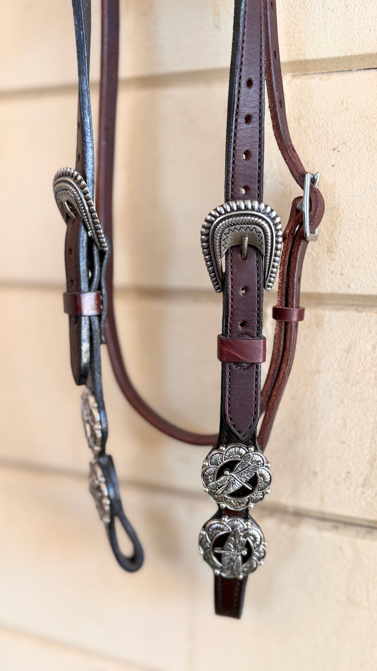Dragonfly Concho Browband Headstall