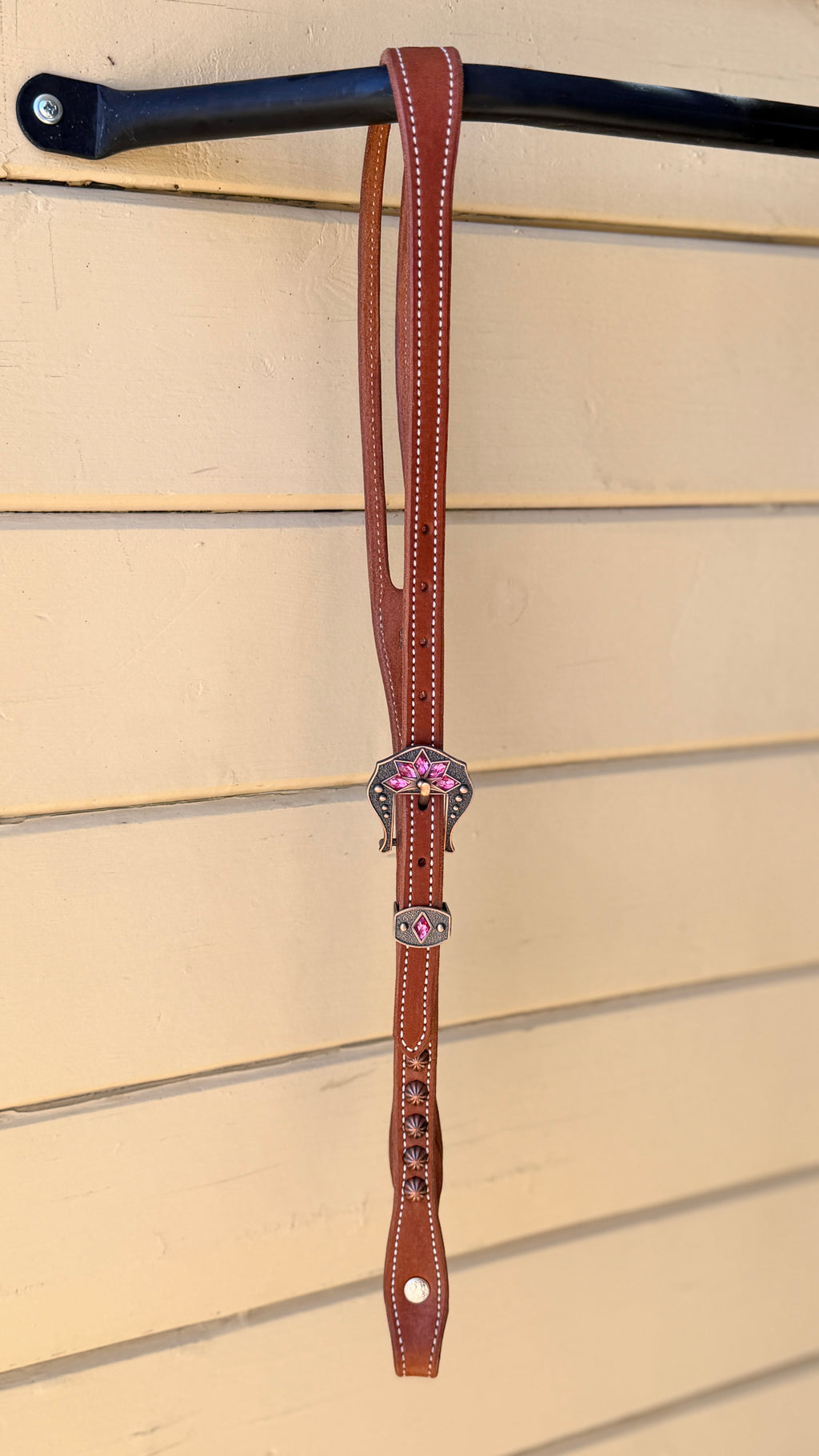 Pink Copper Split Ear Light Oil Headstall