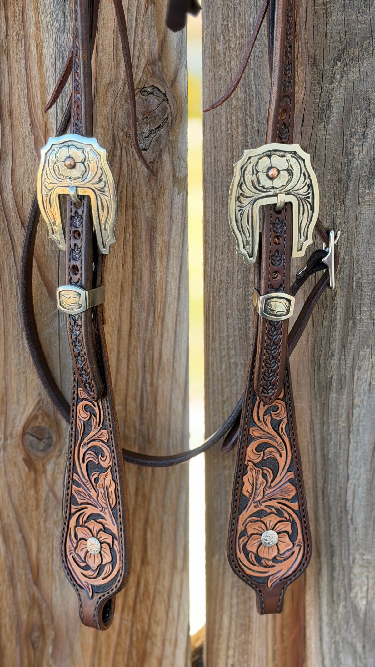 Floral Tooled Futurity Browband Headstall