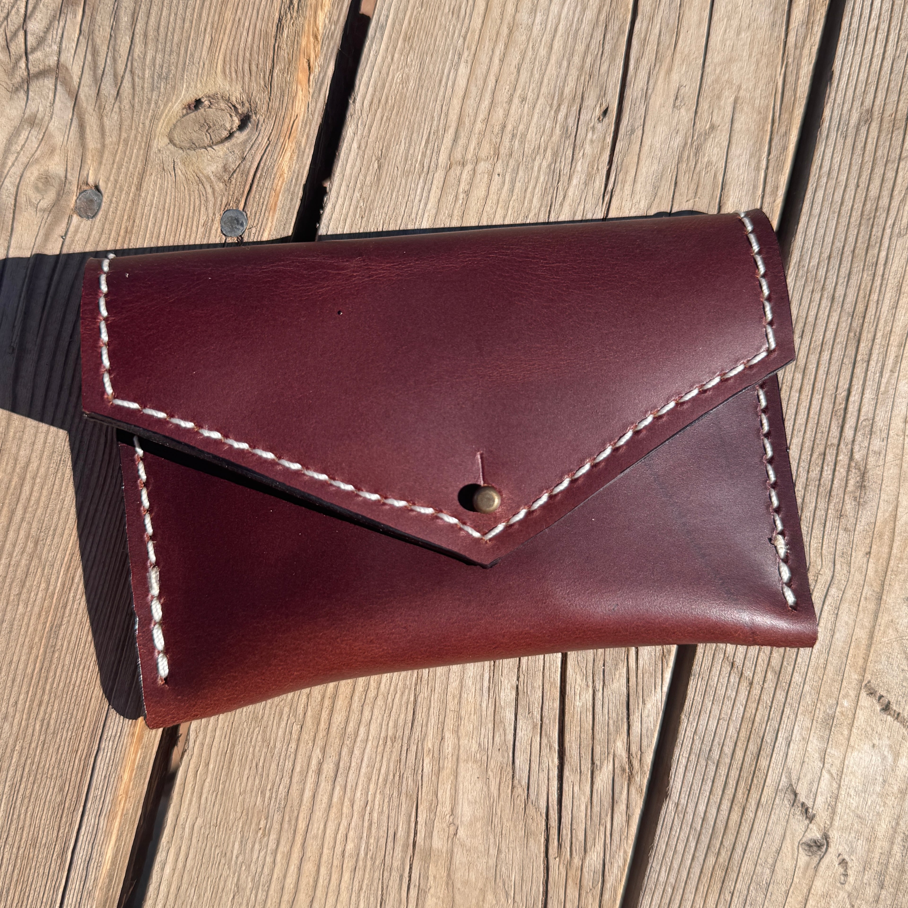 Chrome Tan Card Holder