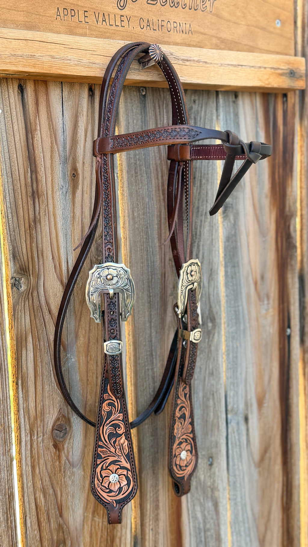 Floral Tooled Futurity Browband Headstall