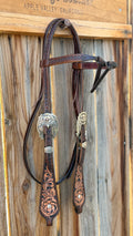 Floral Tooled Futurity Browband Headstall