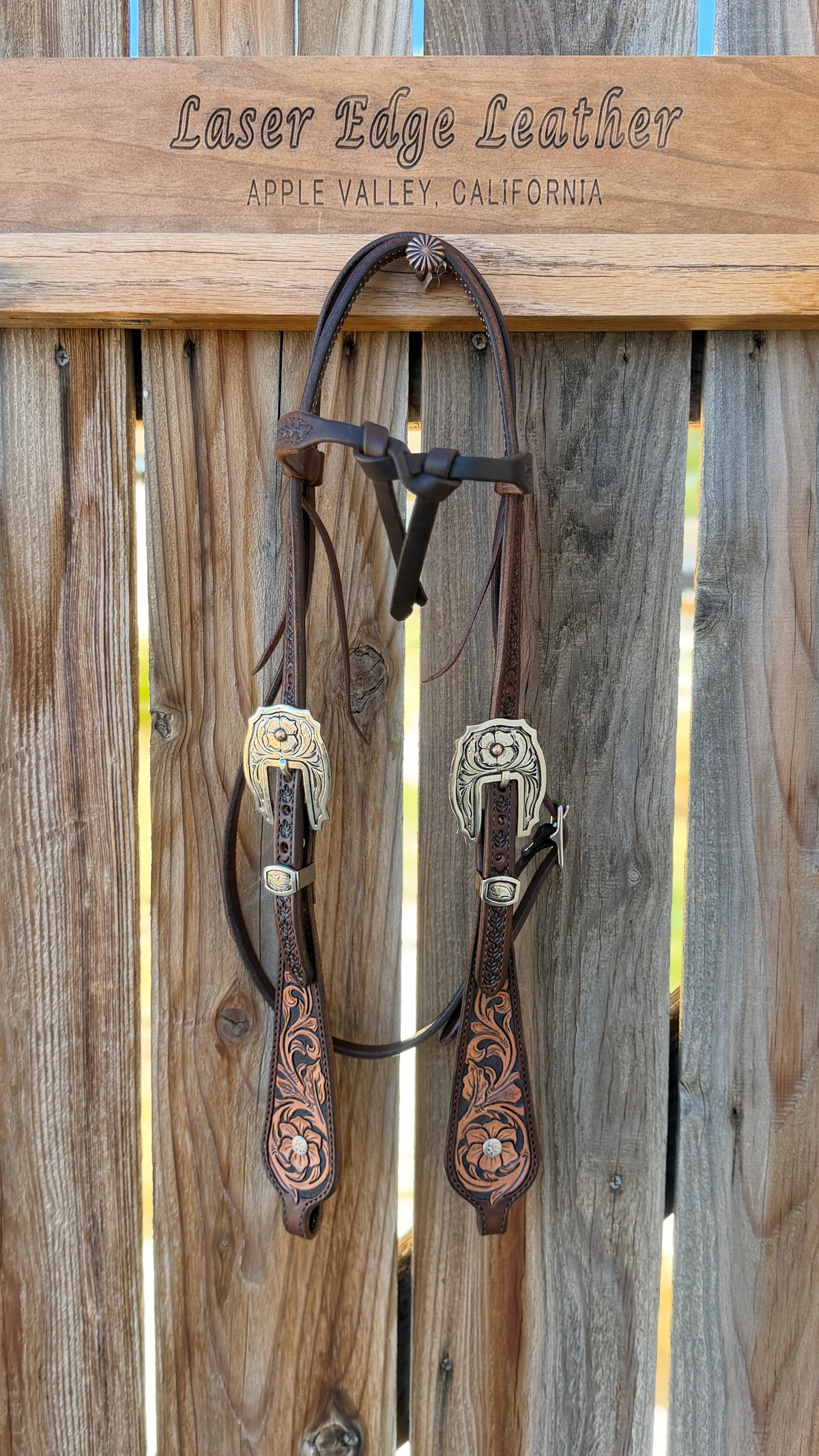 Floral Tooled Futurity Browband Headstall
